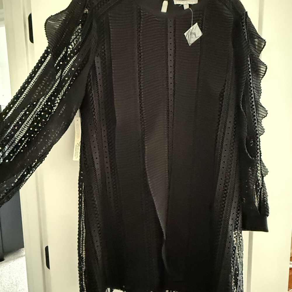Anthropologie Black Lace Dress
